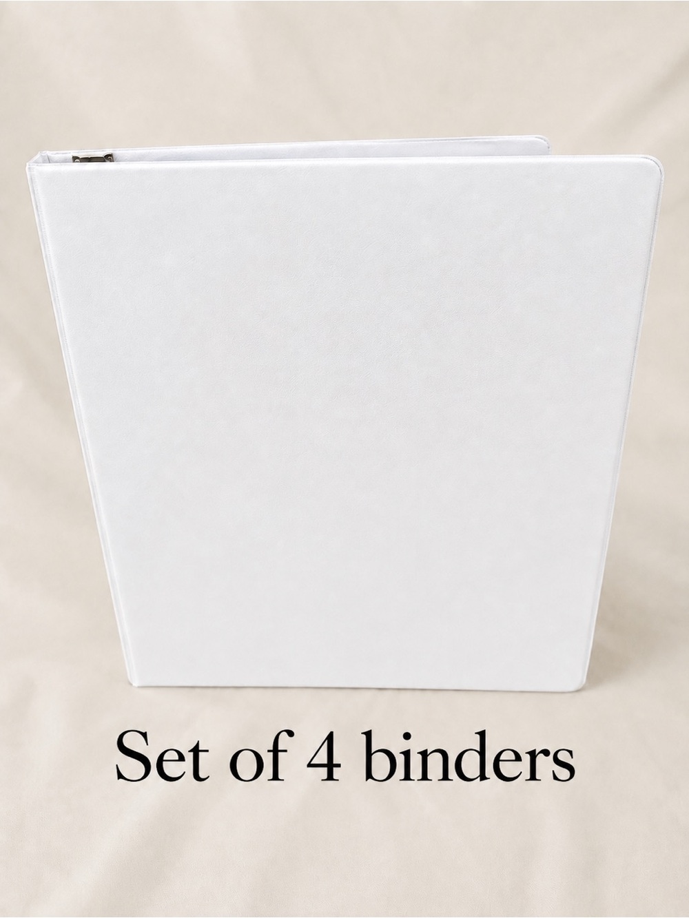 Set of 4 Binders - White and Black 1.5” & 2”